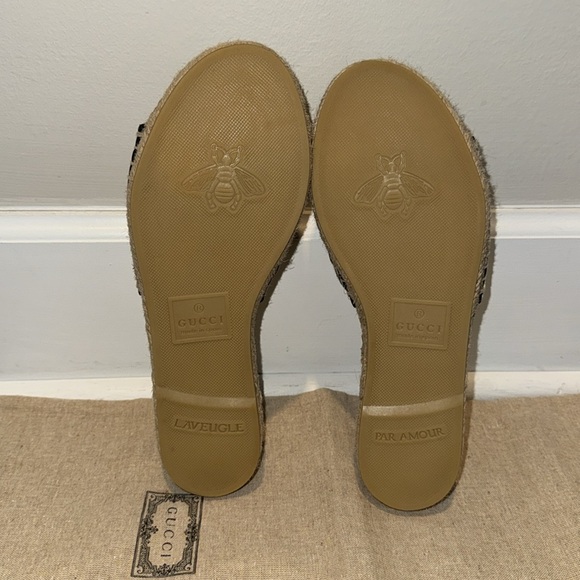 Gucci Women's GG Matelassé Canvas Espadrille Sandal - Size: 7.5 | IT 37.5 - Picture 11 of 16